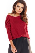 Sweter Damski Model A333 Bordo - awama - S Sweter Damski Model A333 Bordo - awama - S