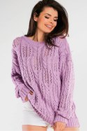 Sweter Damski Model A444 Violet - awama - uniwersalny Sweter Damski Model A444 Violet - awama - uniwersalny