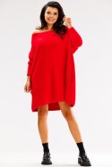 Sweter Damski Model A618 Red - awama - uniwersalny Sweter Damski Model A618 Red - awama - uniwersalny