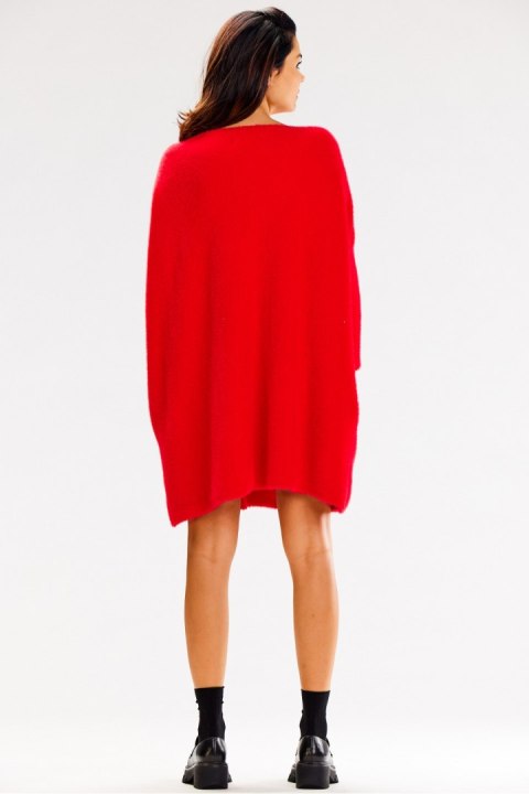 Sweter Damski Model A618 Red - awama - uniwersalny Sweter Damski Model A618 Red - awama - uniwersalny