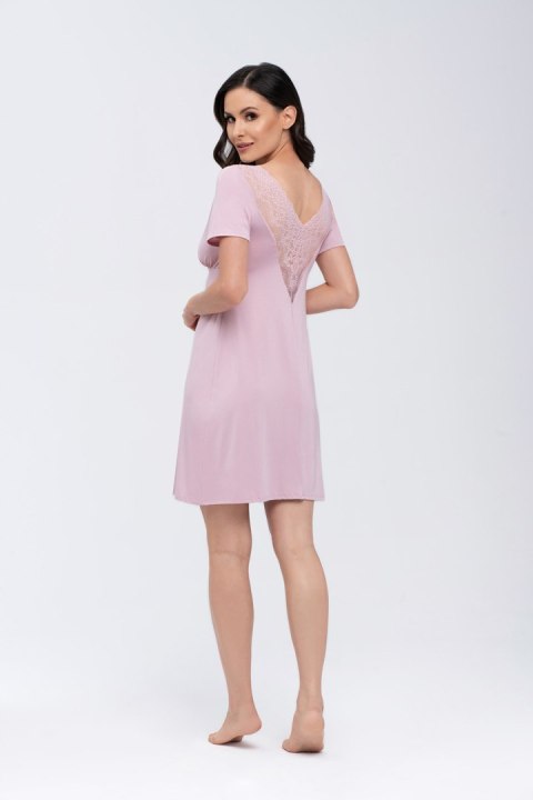Koszulka nocna Koszula Nocna Model Simone Pink - Babella - XL Koszulka nocna Koszula Nocna Model Simone Pink - Babella - XL