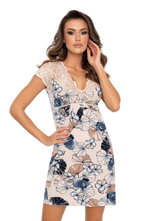 Koszulka nocna Koszula Nocna Model Sofia Light Beige - Donna - 40 Koszulka nocna Koszula Nocna Model Sofia Light Beige - Donna - 40