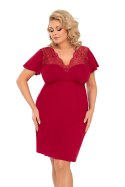 Koszulka nocna Koszulka Model Doris Plus Burgund - Donna - 50 Koszulka nocna Koszulka Model Doris Plus Burgund - Donna - 50
