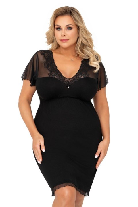 Koszulka nocna Koszulka Model Ivana Plus Black - Donna - 52 Koszulka nocna Koszulka Model Ivana Plus Black - Donna - 52