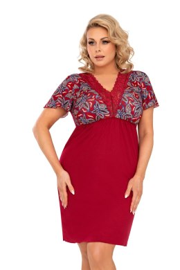 Koszulka nocna Koszulka Model Rita Plus Burgund - Donna - 52