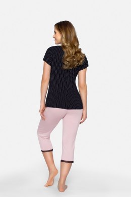 Piżama Damska Model Cleo-P Black/Pink - Babella - XL