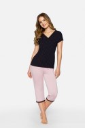 Piżama Damska Model Cleo-P Black/Pink - Babella - M
