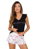 Piżama Damska Model Flamingo 1/2 Black - Donna - 42