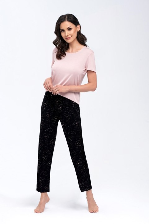 Piżama Damska Model Koi Beige/Black - Babella - M