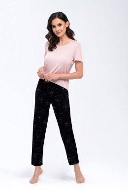 Piżama Damska Model Koi Beige/Black - Babella - S