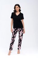 Piżama Damska Model Magnolia Black - Babella - S