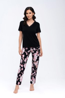 Piżama Damska Model Magnolia Black - Babella - S
