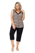Piżama Damska Model Omena Plus Black - Donna - 46