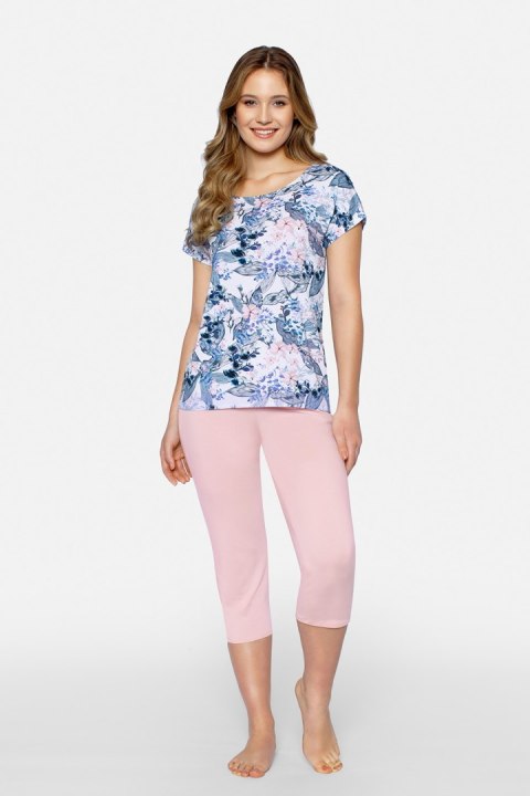 Piżama Damska Model Primavera Blue/Pink - Babella - XL