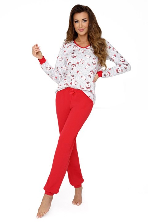 Piżama Damska Model Teddy Ecru/Red - Donna - 44 Piżama Damska Model Teddy Ecru/Red - Donna - 44