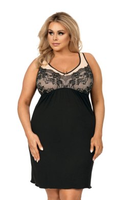 Koszulka nocna Koszula Nocna Model Sarah plus Black - Donna - 6XL