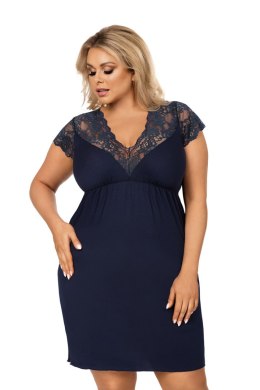 Koszulka nocna Koszula Nocna Model Tess plus Navy - Donna - 5XL