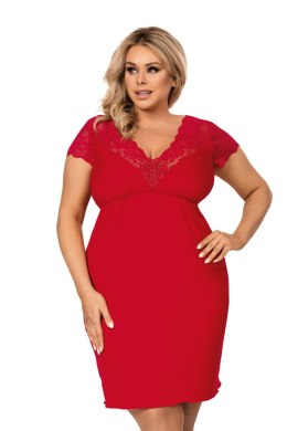 Koszulka nocna Koszula Nocna Model Tess plus Red - Donna - 5XL
