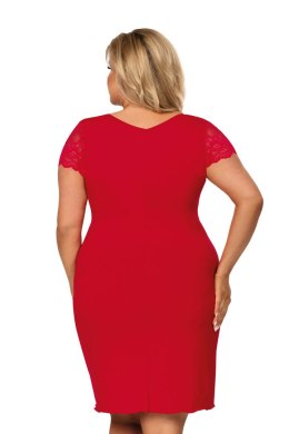 Koszulka nocna Koszula Nocna Model Tess plus Red - Donna - 5XL