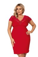 Koszulka nocna Koszula Nocna Model Tess plus Red - Donna - 6XL Koszulka nocna Koszula Nocna Model Tess plus Red - Donna - 6XL