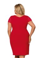 Koszulka nocna Koszula Nocna Model Tess plus Red - Donna - XXXL Koszulka nocna Koszula Nocna Model Tess plus Red - Donna - XXXL