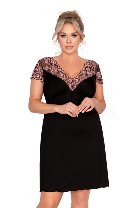 Koszulka nocna Koszulka Model Adele Plus Black - Donna - 52 Koszulka nocna Koszulka Model Adele Plus Black - Donna - 52