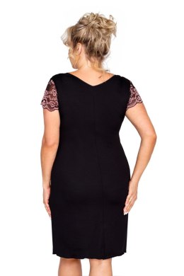 Koszulka nocna Koszulka Model Adele Plus Black - Donna - 52