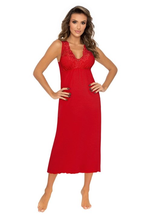 Koszulka nocna Koszulka Model Kristina Long Red - Donna - 42
