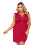 Koszulka nocna Koszulka Model Vera Plus Burgund - Donna - 52 Koszulka nocna Koszulka Model Vera Plus Burgund - Donna - 52