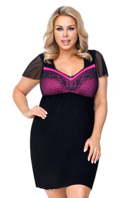 Koszulka nocna Koszulka Model Zoya Size Plus Black - Donna - 46
