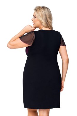 Koszulka nocna Koszulka Model Zoya Size Plus Black - Donna - 46