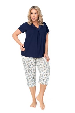 Piżama Damska Model Aria Plus Dark Blue - Donna - 52