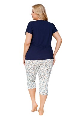 Piżama Damska Model Aria Plus Dark Blue - Donna - 52