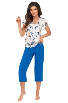 Piżama Damska Model Astrid 3/4 Cobalt - Donna - 38