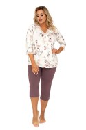Piżama Damska Model Belinda 3/4 Plus Ecru - Donna - 46