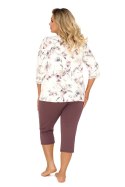 Piżama Damska Model Belinda 3/4 Plus Ecru - Donna - 50