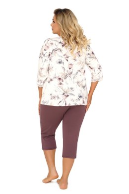 Piżama Damska Model Belinda 3/4 Plus Ecru - Donna - 50