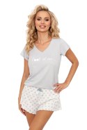 Piżama Damska Model Maya 1/2 Light Grey - Donna - 36