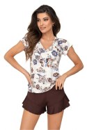 Piżama Damska Model Naomi 1/2 Brown - Donna - 36