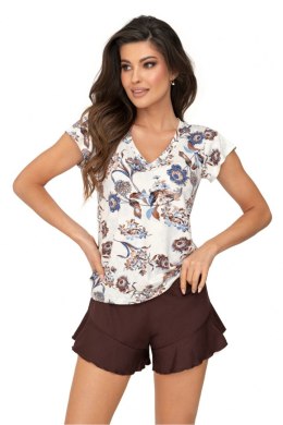 Piżama Damska Model Naomi 1/2 Brown - Donna - 44