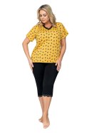Piżama Damska Model Queen 3/4 Plus Size Musztard - Donna - 50 Piżama Damska Model Queen 3/4 Plus Size Musztard - Donna - 50