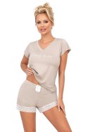 Piżama Damska Model Simply 1/2 Light Beige - Donna - 40
