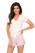 Piżama Damska Model Sweet 1/2 Powder Pink - Donna - 36 Piżama Damska Model Sweet 1/2 Powder Pink - Donna - 36