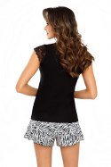 Piżama Damska Model Zebra 1/2 Black - Donna - 42 Piżama Damska Model Zebra 1/2 Black - Donna - 42