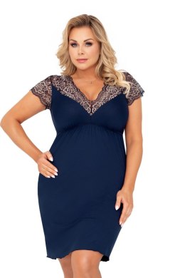 Koszulka nocna Koszulka Model Greta Plus Dark Blue - Donna - 48