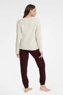 Piżama Damska Model Gracy 40930-08X Beige/Bordo - Henderson - M