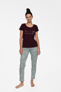 Piżama Damska Model Horoscope 40115-93X Bordo/Grey - Henderson - XL