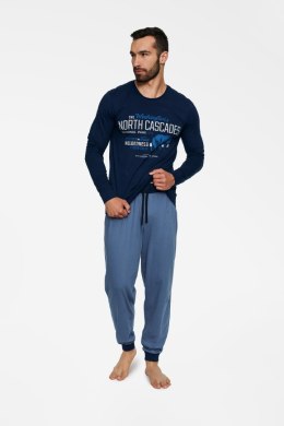 Piżama Męska Model Beast 40034-59X Navy/Blue - Henderson - XXL