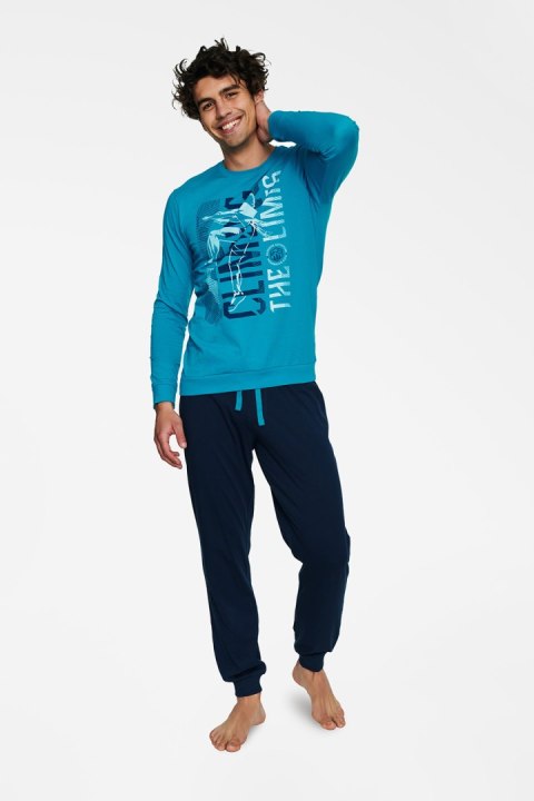 Piżama Męska Model Block 40023-55X Blue/Navy - Henderson - XXL