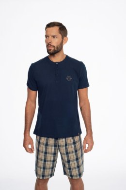 Piżama Męśka Model Ethos 41294-59X Navy/Beige - Henderson - M